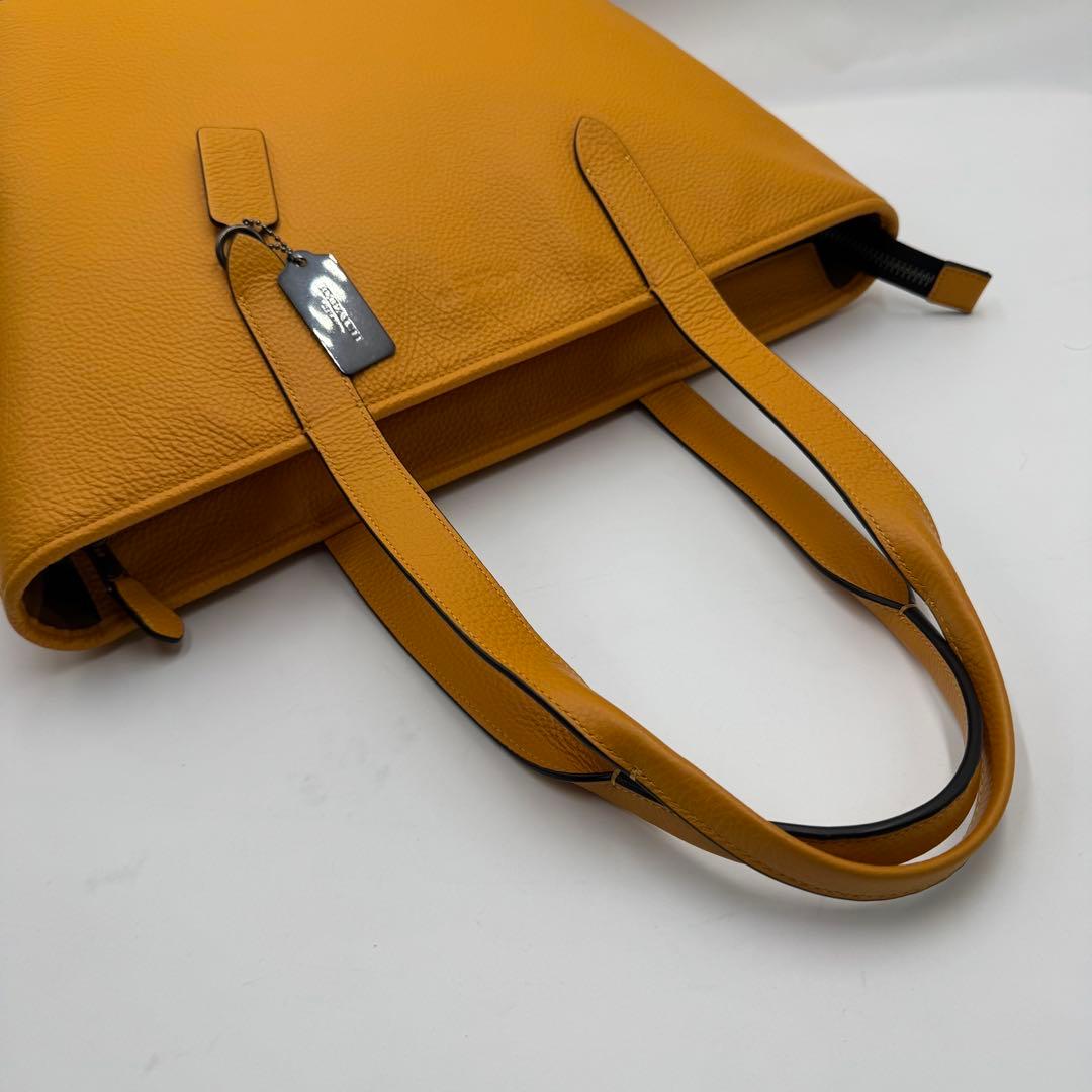 極美品✨ コーチ サリバン トートバッグ ビジネス A4 肩掛け レザー 黄色