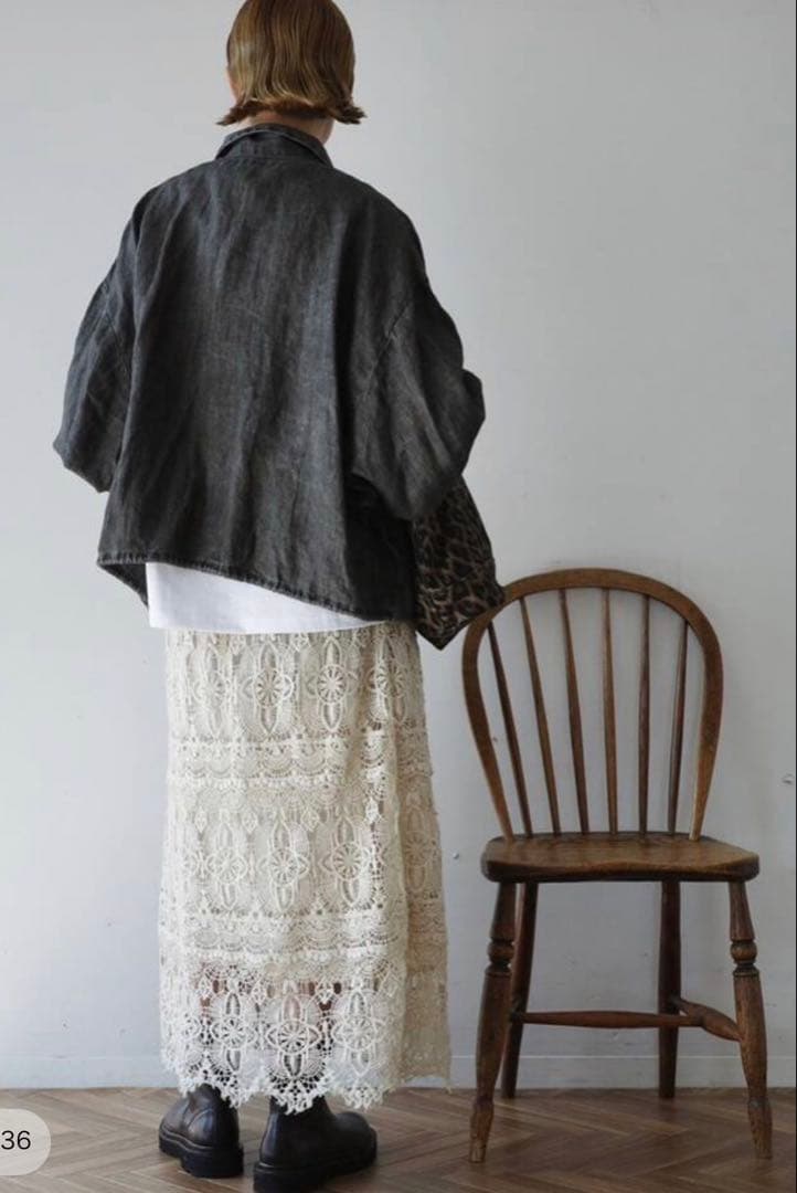 journal standard luxe レースMIX スカート　ナチュラル