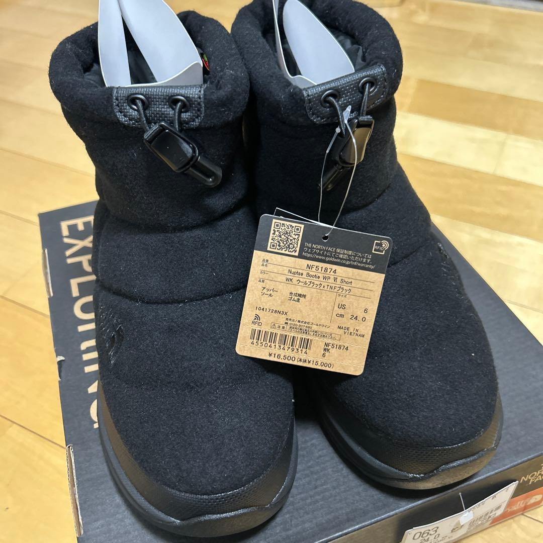 新品THE NORTH FACE ブラックブーツ 6 (24.0 cm)