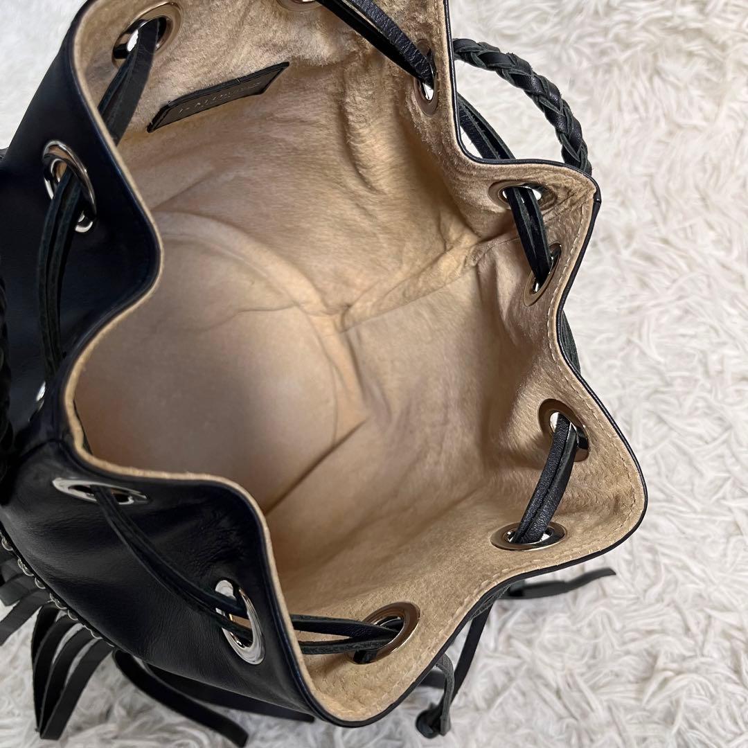 【美品】J＆M DAVIDSON ハンドバッグ　カーニバル　フリンジ　スタッズ