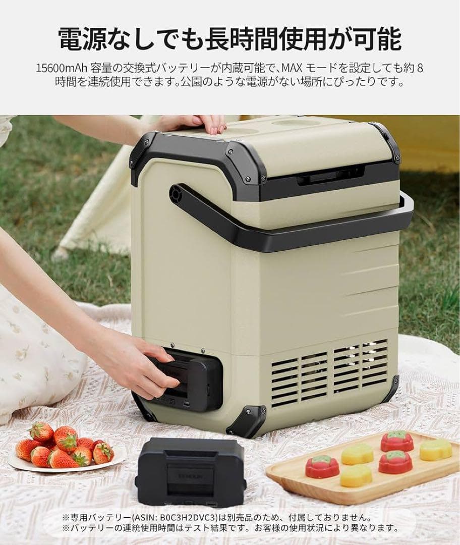 車載冷蔵庫 ポータブル冷蔵庫 10L 急速冷凍 アウトドア 両開き