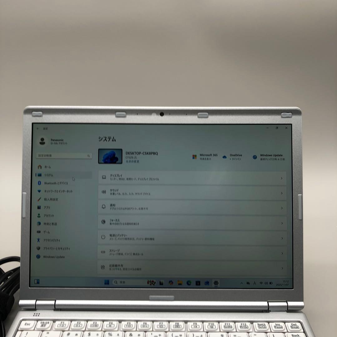 Panasonic 12.1インチ ノートパソコン　SZ-6JD3QR　　K