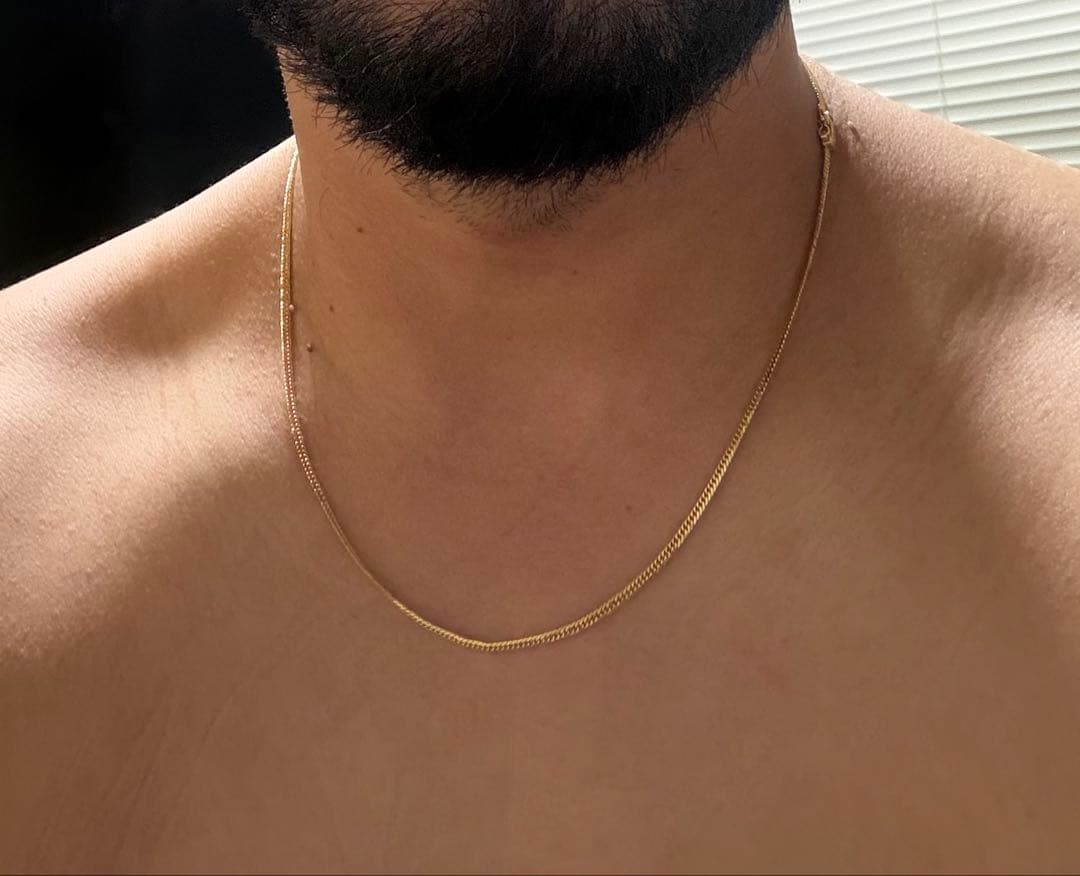 18k 6面W 10g 50cm ネックレス