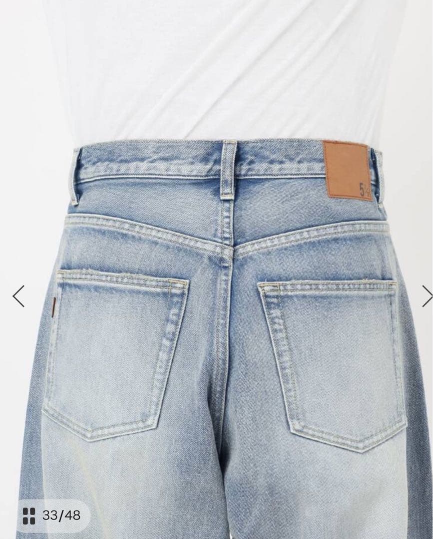 新品Spick and Span5 1/2 TUCKBARREL DENIM28