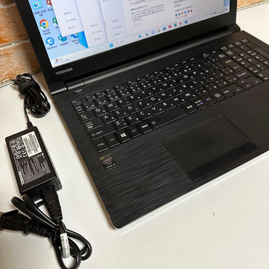 TOSHIBAノート PC Core i5 高速起動SSD オフィス2024年付