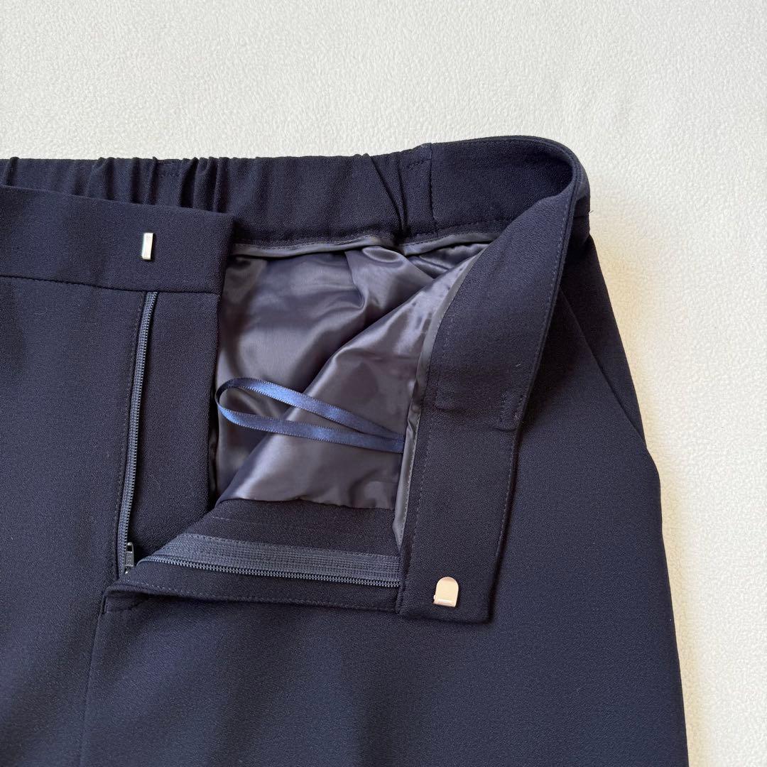 極美品未使用級・洗える✨レミュー パンツ スーツ セットアップ ネイビー W11