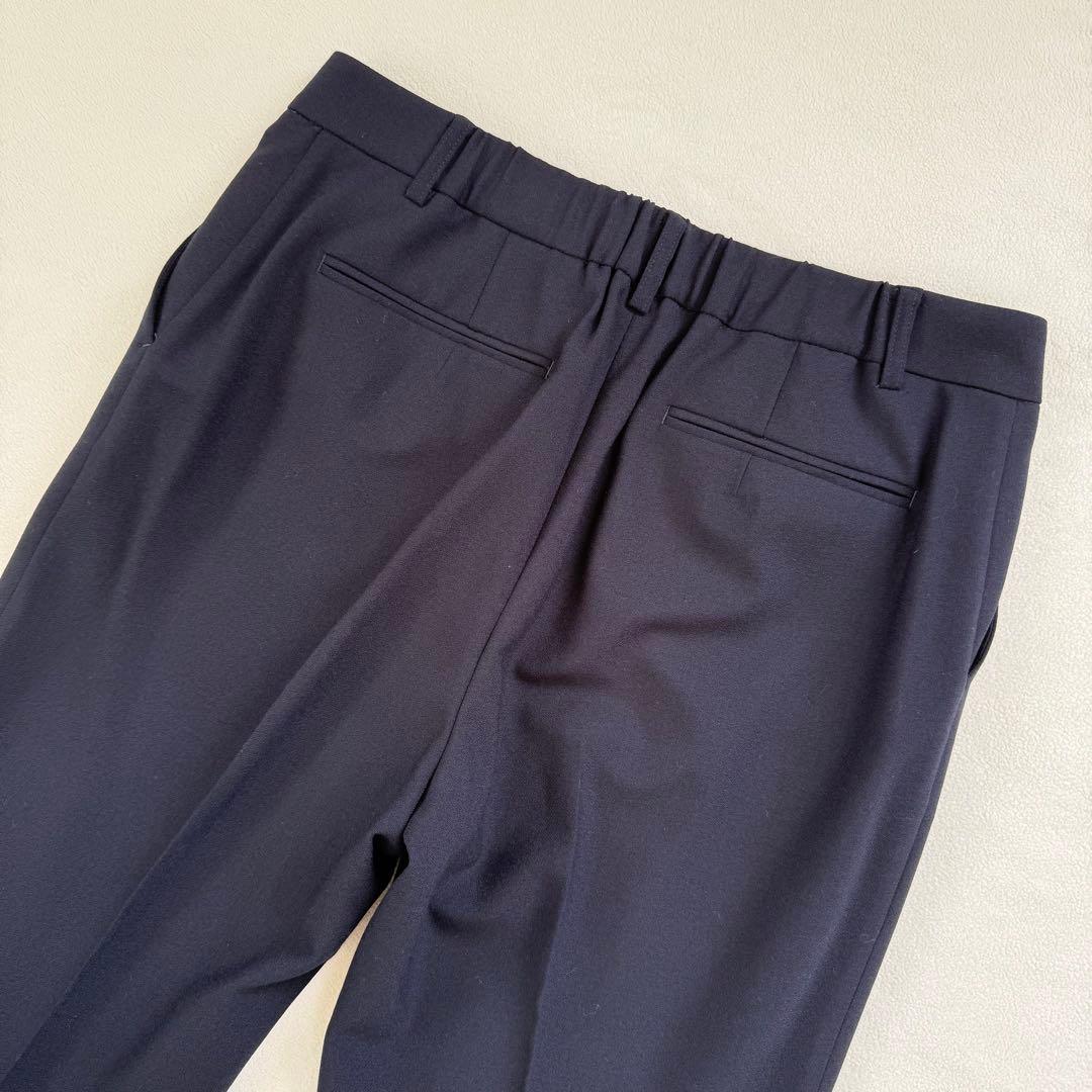 極美品未使用級・洗える✨レミュー パンツ スーツ セットアップ ネイビー W11