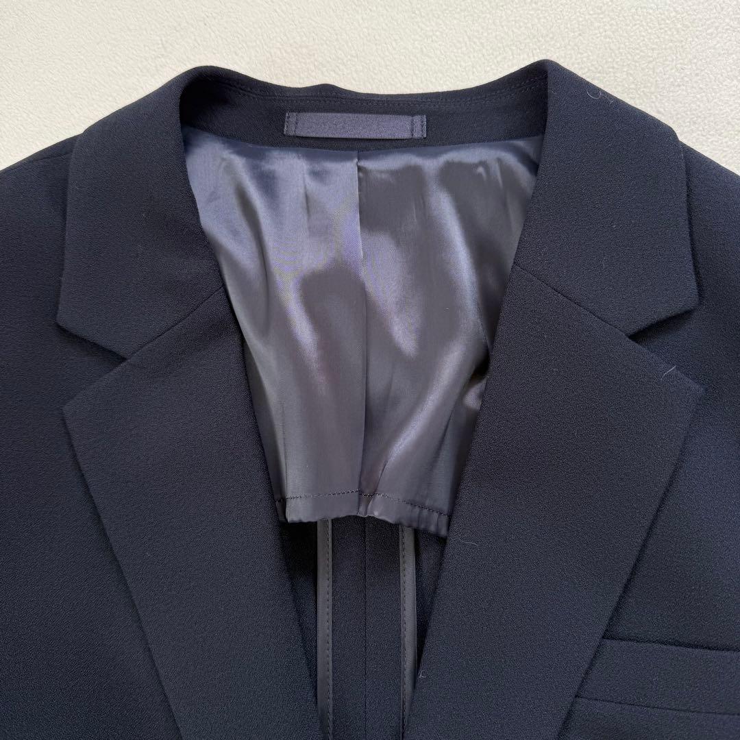 極美品未使用級・洗える✨レミュー パンツ スーツ セットアップ ネイビー W11