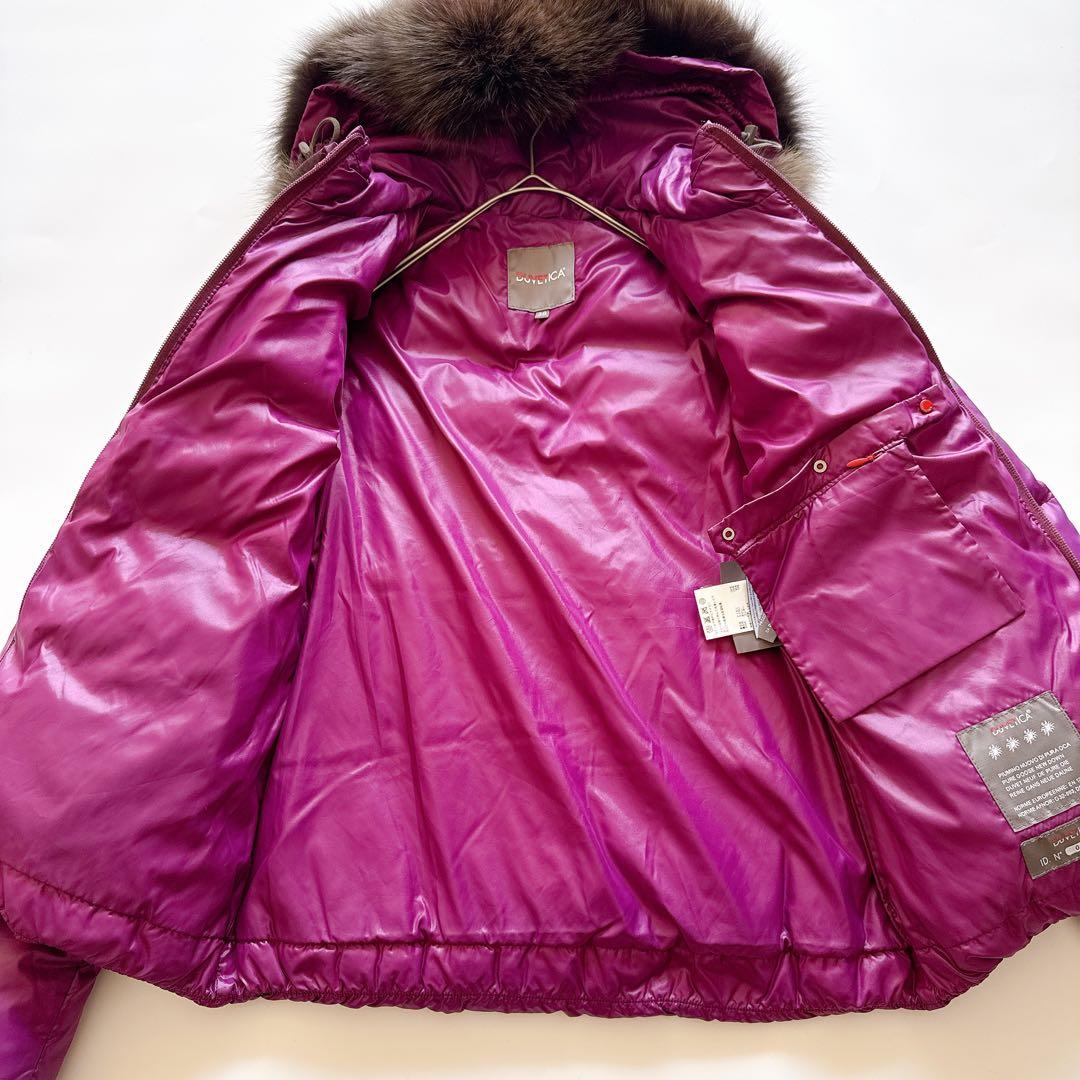 ラクーンファー✨️DUVETICA ダウンジャケット パープル ショート丈 38