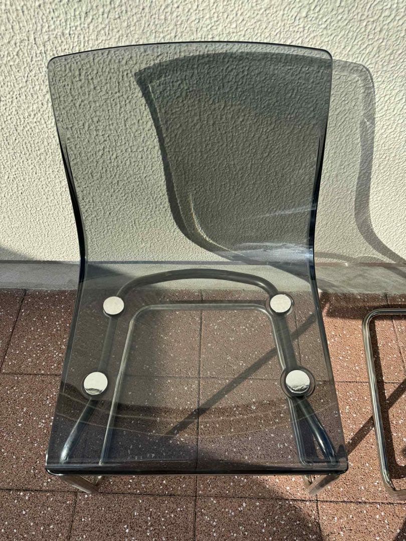 IKEA TOBIAS トービアス チェア スモークグレー 透明 クリアモダン