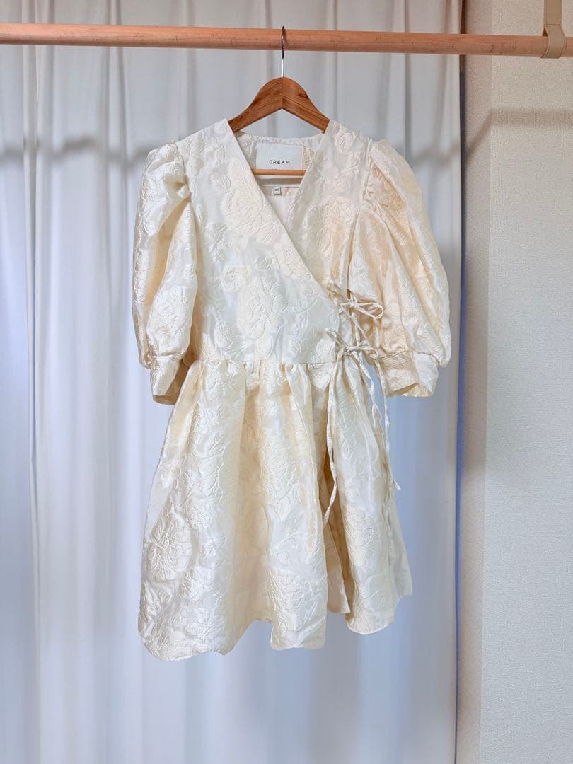 【DREAM sister jane】ジャガード花柄ラップミニワンピース