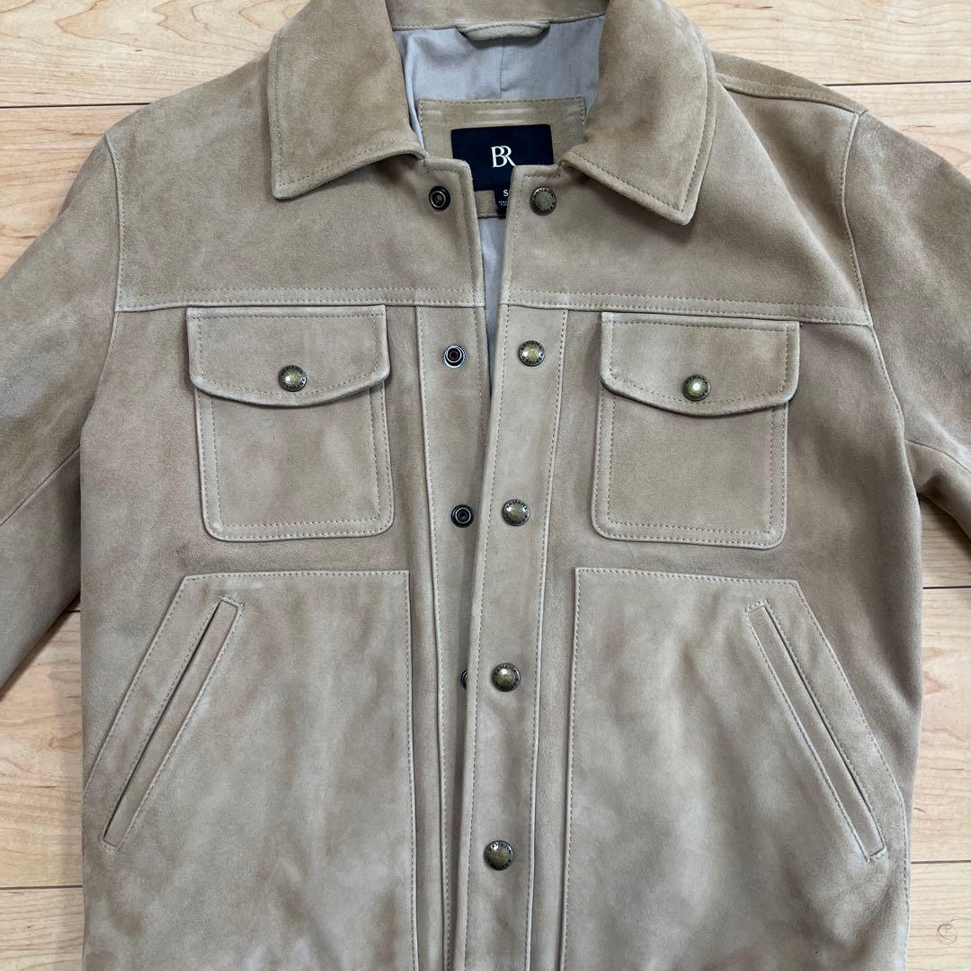 BR ベージュ スエードジャケット S