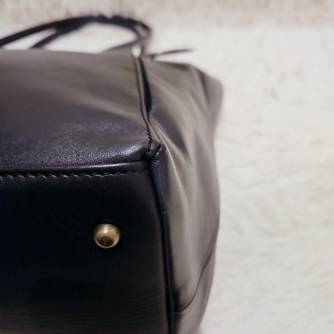 美品 マザーハウス トートバッグ アンティーク キャリア A4 肩掛け　黒　A4