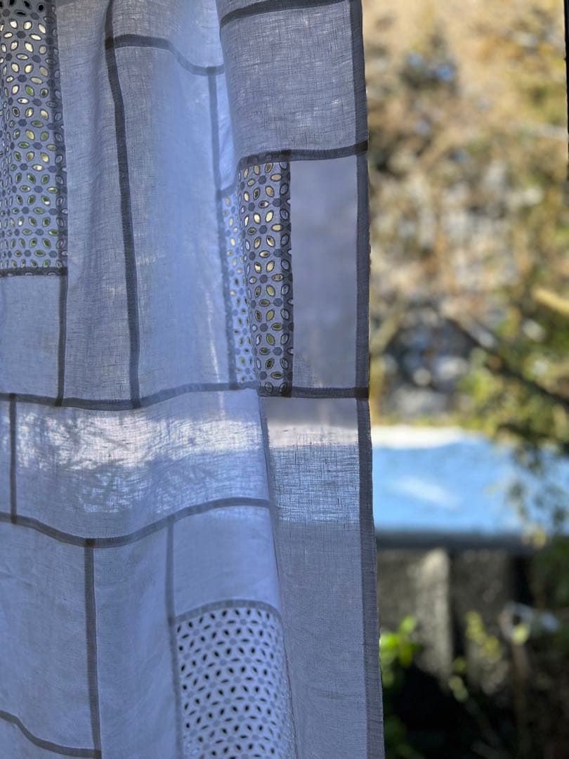 「ベルギーリネンと花刺繍」ポジャギ