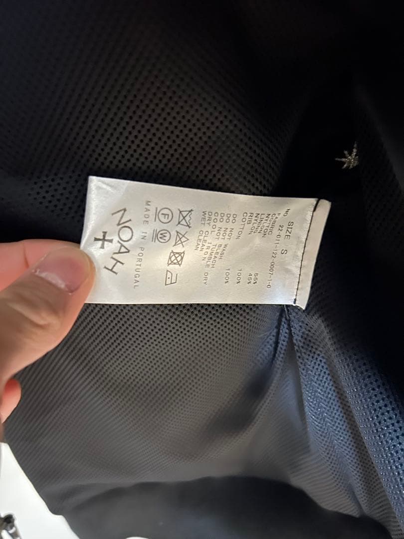 NOAH ブラックナイロンジャケット Sサイズ