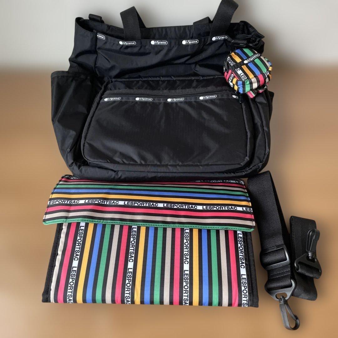 LeSportsac マザーズバッグ ポーチ付き