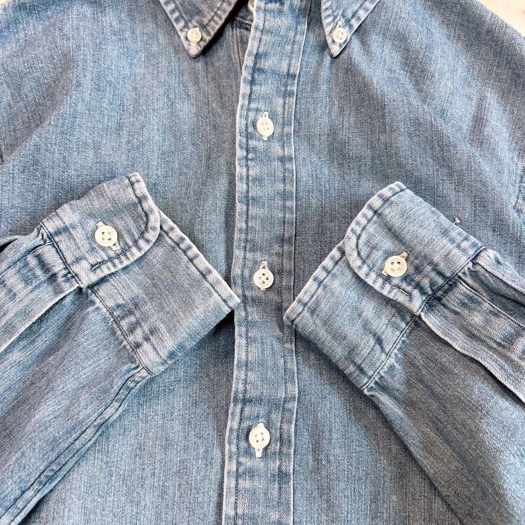 ラルフローレン デニムシャツ ワンポイント刺繍 S 長袖