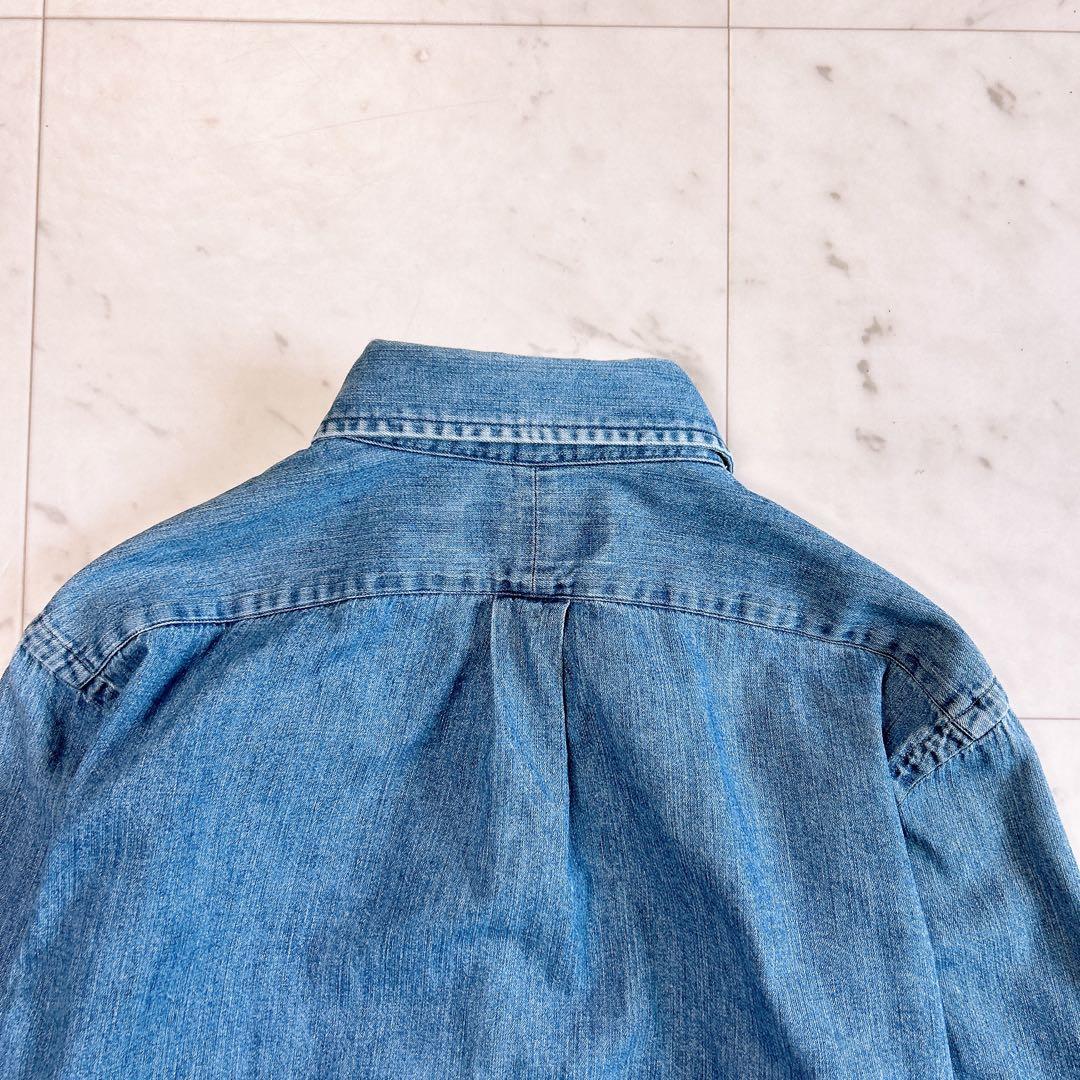 ラルフローレン デニムシャツ ワンポイント刺繍 S 長袖