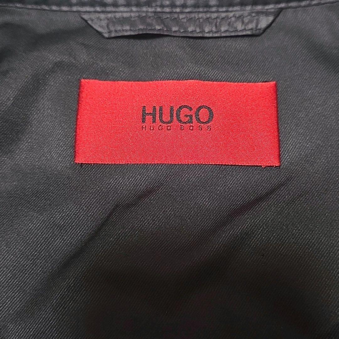 美品 ヒューゴボス ナイロン ライダース XL 赤タグ パンチング