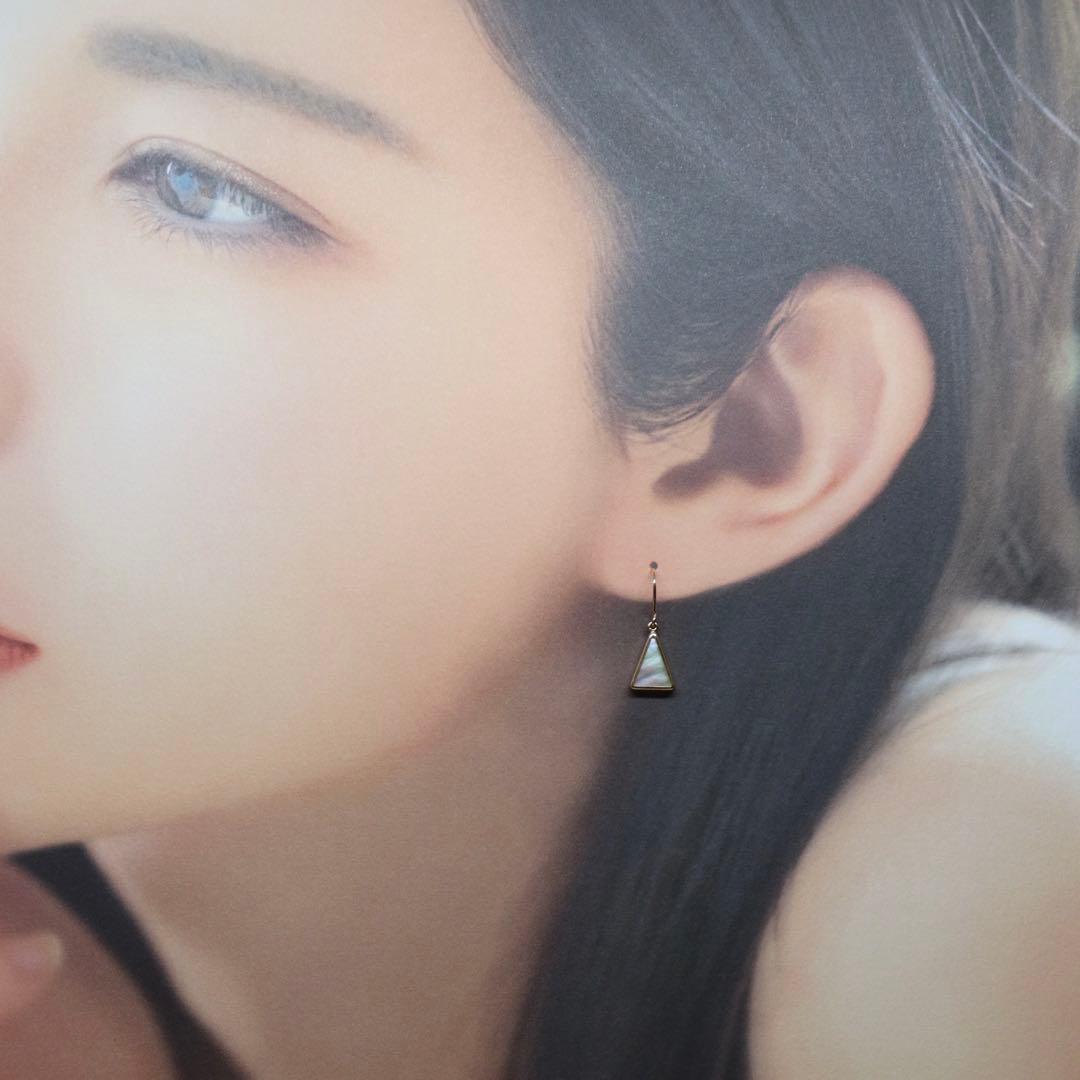 【1/31まで】 k18 白蝶シェルピアス