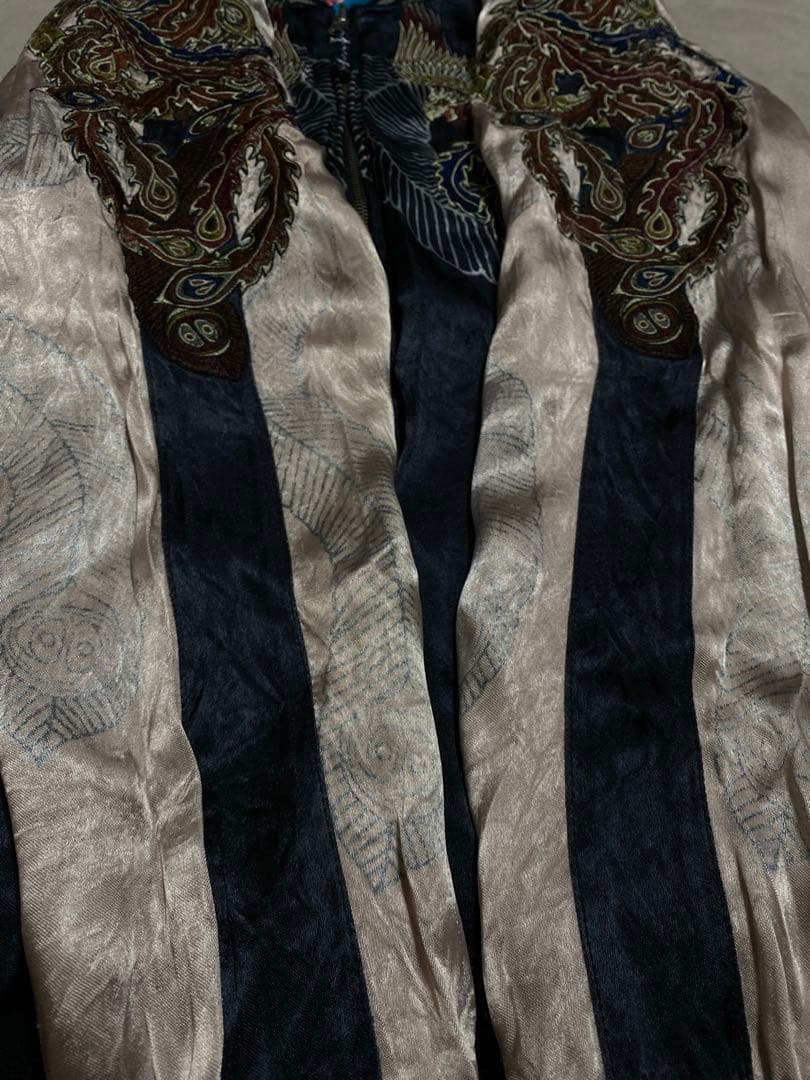 雅結 美品 ２面用 日本限定 龍ワシ スカジャン レーヨン unisex