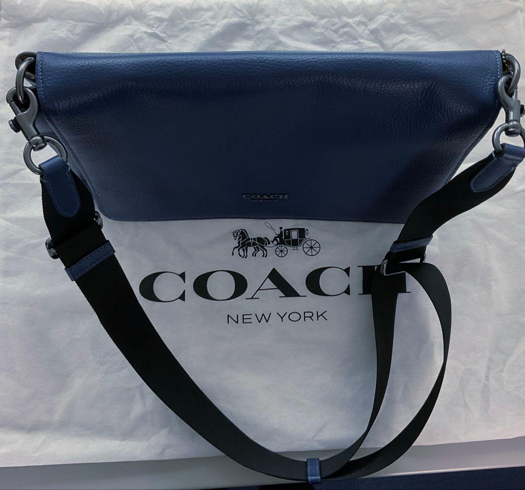 COACH ケイレブ　メッセンジャーバッグ　ネイビー