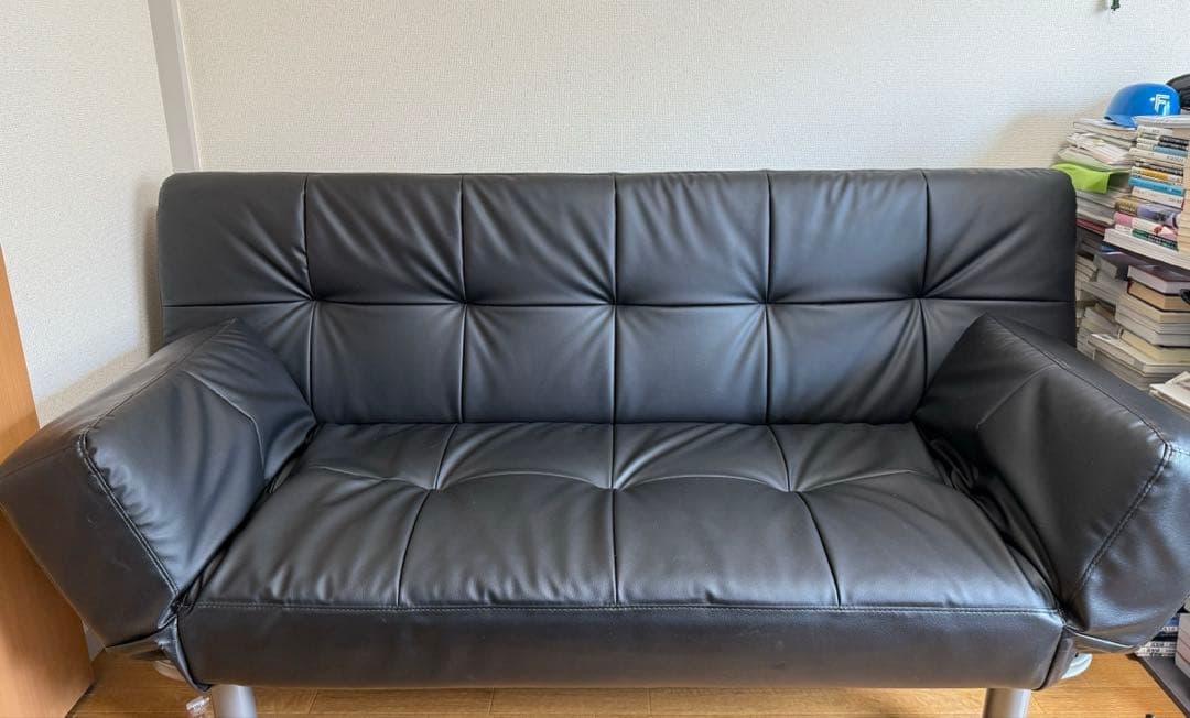 ニトリ ソファベッド Nシールド マークスAM BK 合皮