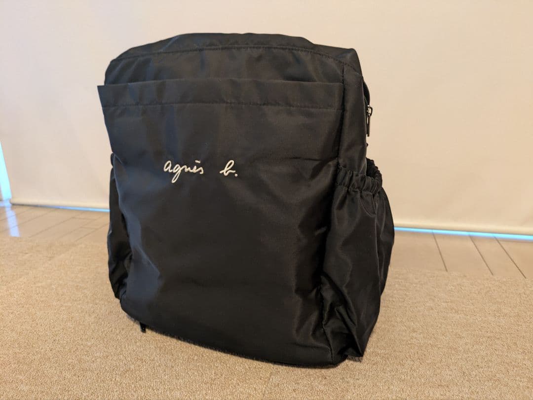 美品　agnès b. マザーズバッグ 黒