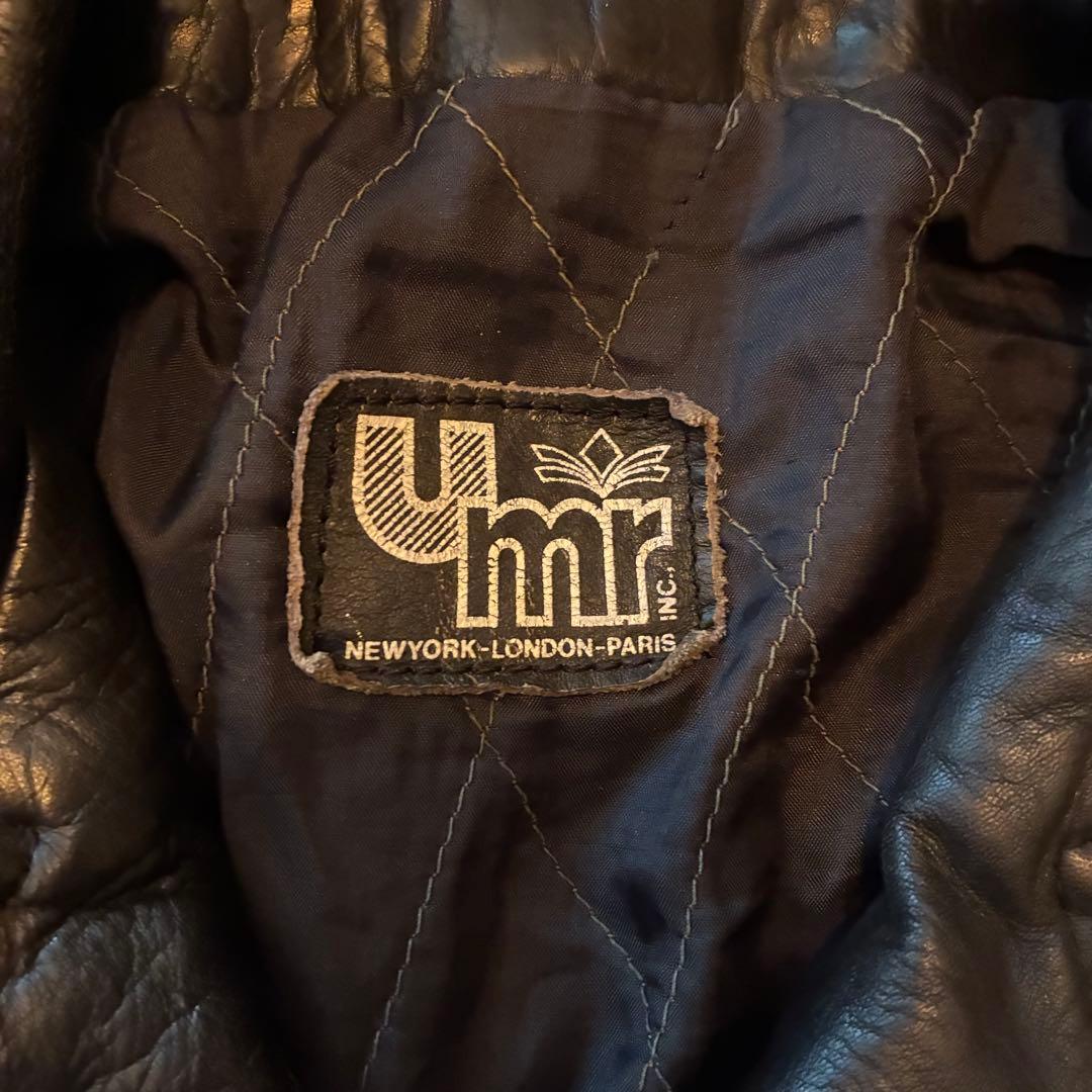80s vintage umr レザーダブルライダースジャケット 古着