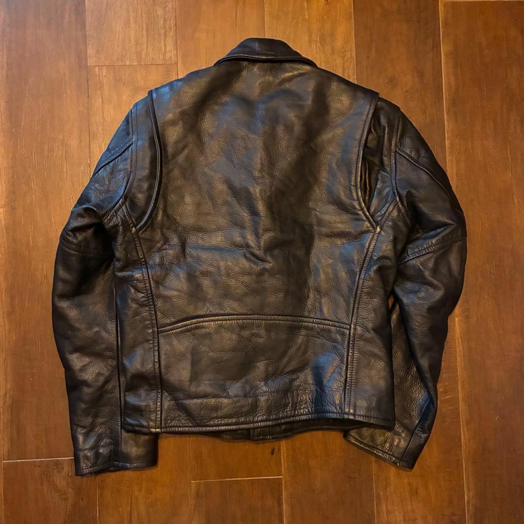 80s vintage umr レザーダブルライダースジャケット 古着