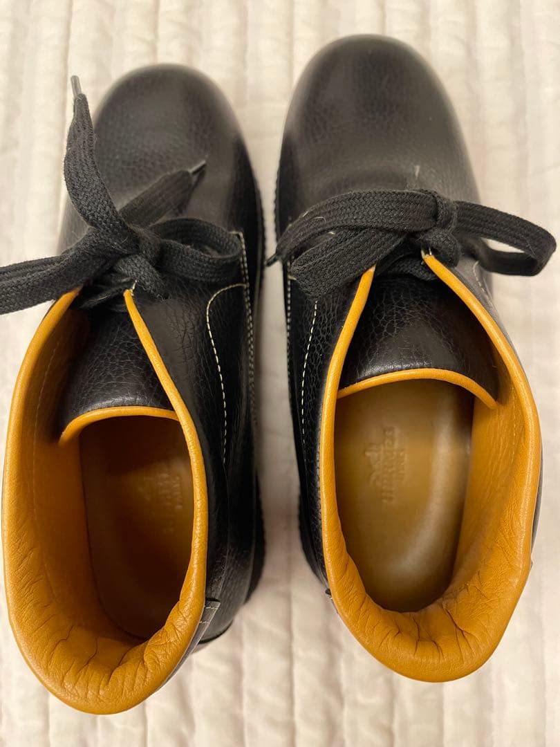 『超美品』HERMES エルメスハイカットシューズブラックザラメ革３８サイズ