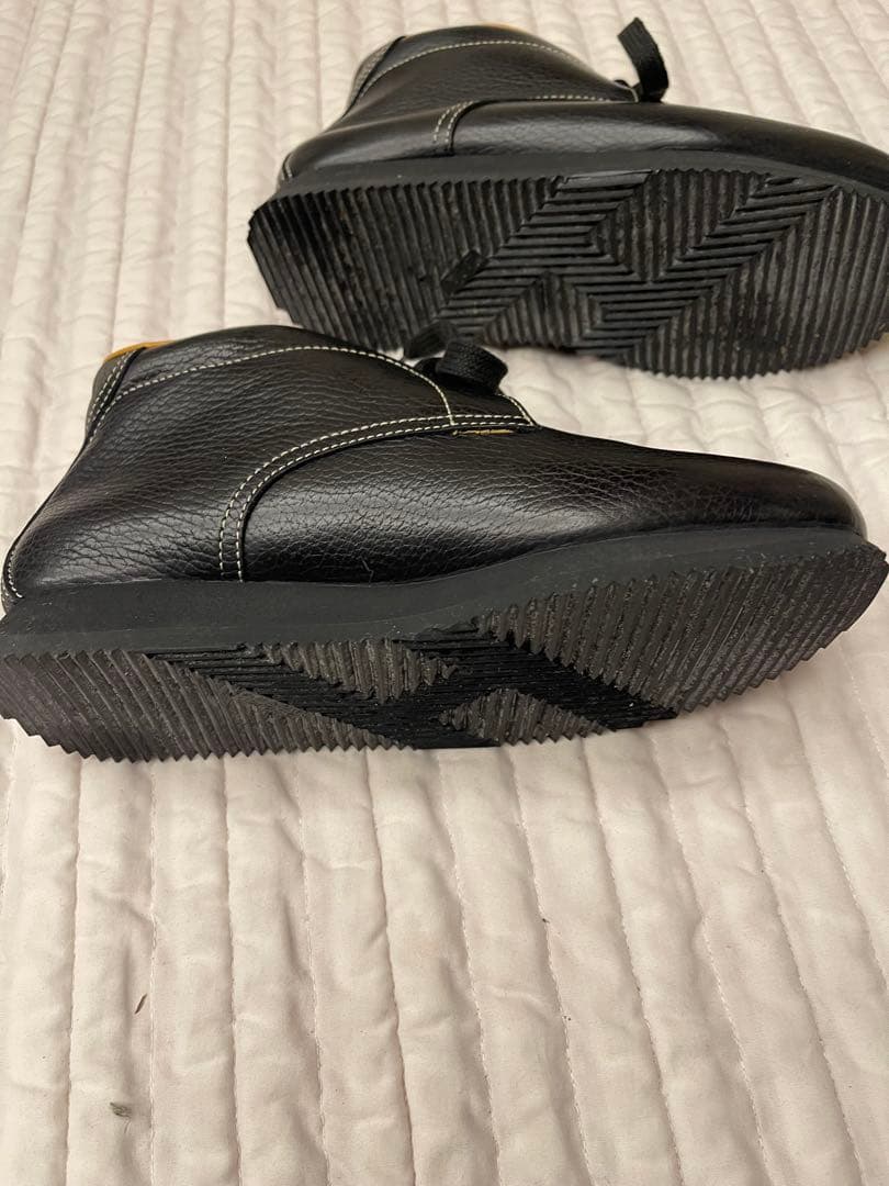 『超美品』HERMES エルメスハイカットシューズブラックザラメ革３８サイズ