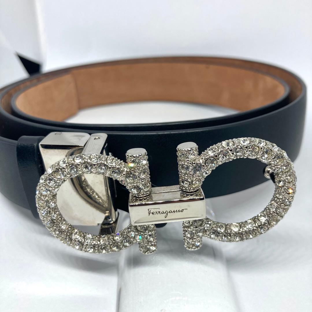 Salvatore Ferragamo ダブルガンチーニ ラインストーン ベルト