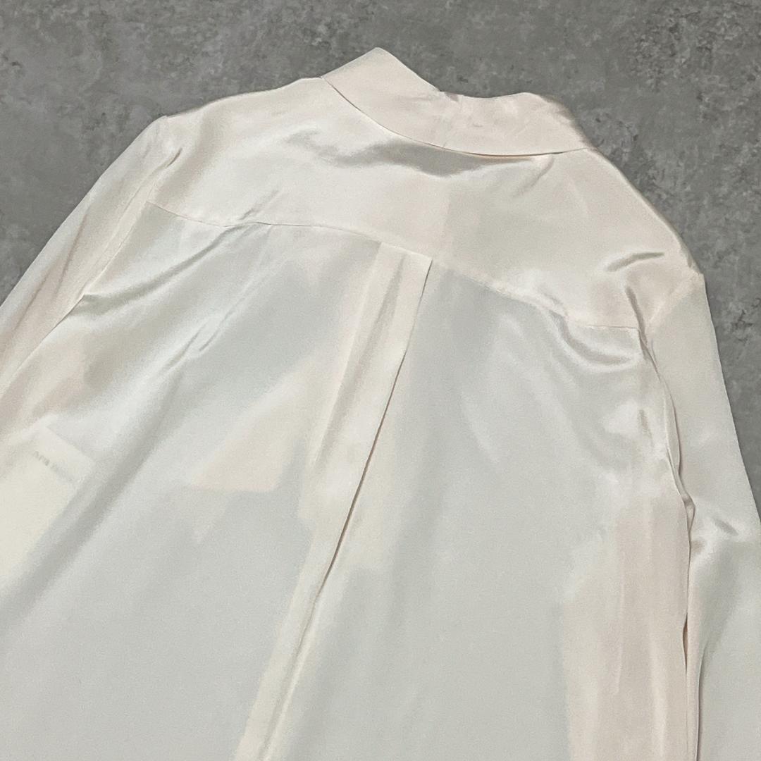 ルシェルブルー シルク100％ ボウタイ ブラウス ベージュ とろみ タグ付き