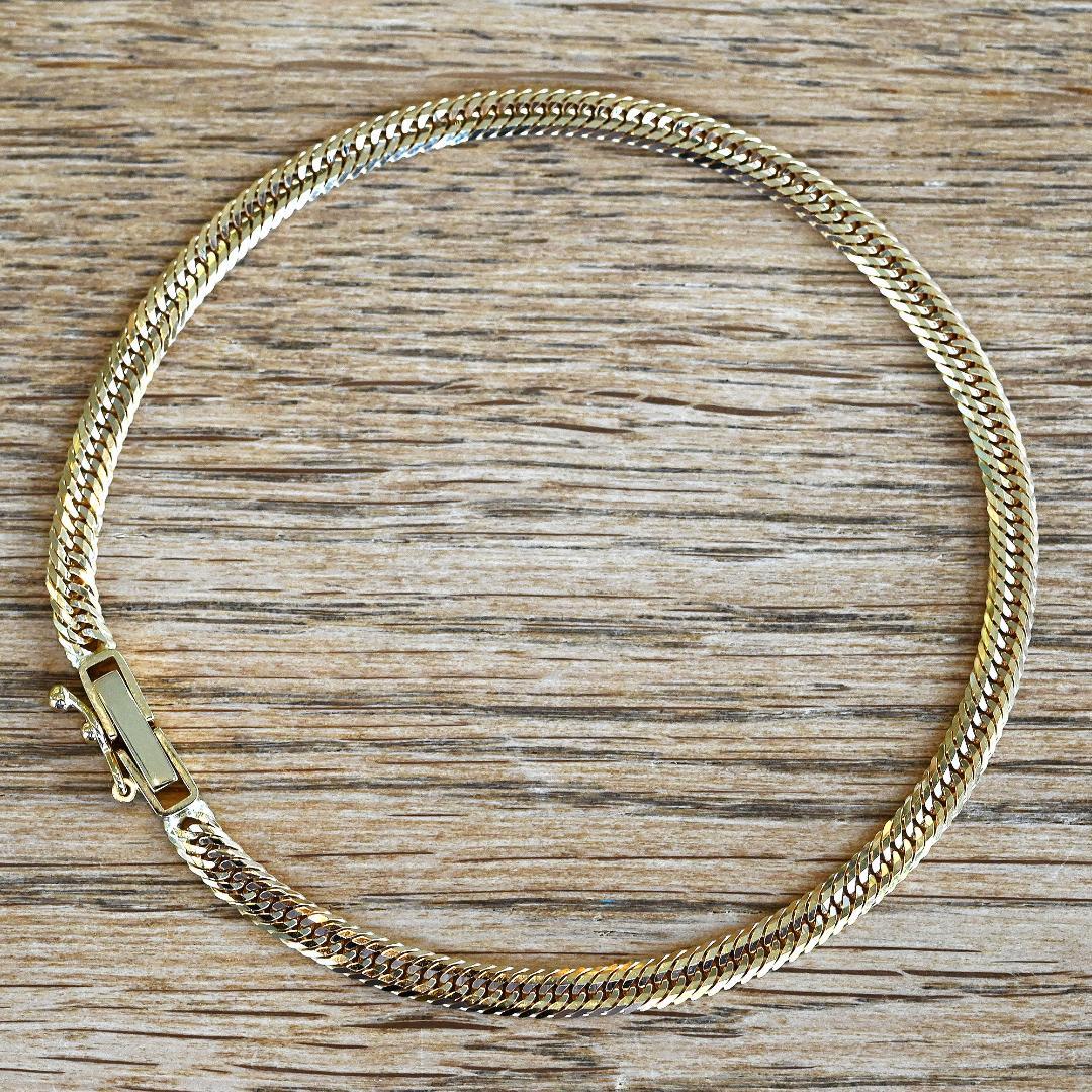 18金喜平ブレスレット12面トリプル5g18cm造幣局検定マーク刻印入