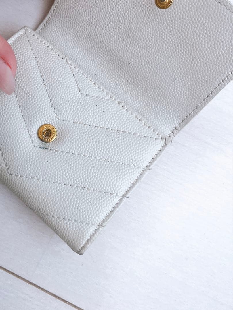 サンローランキーケース ホワイト アイボリー 付属品あり 正規品 サンローラン