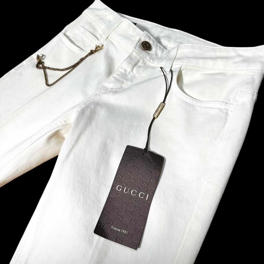 naonao様 未使用✨GUCCI グッチ✨ホワイト デニム パンツ
