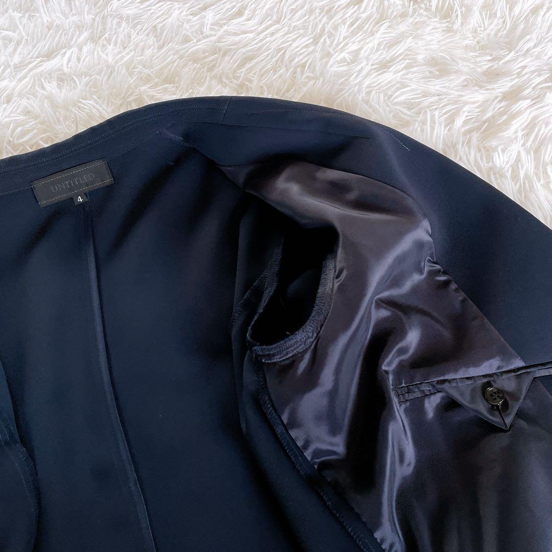 美品✨【アンタイトル】ジャケットパンツ スカートスーツ3点セットアップ 紺4