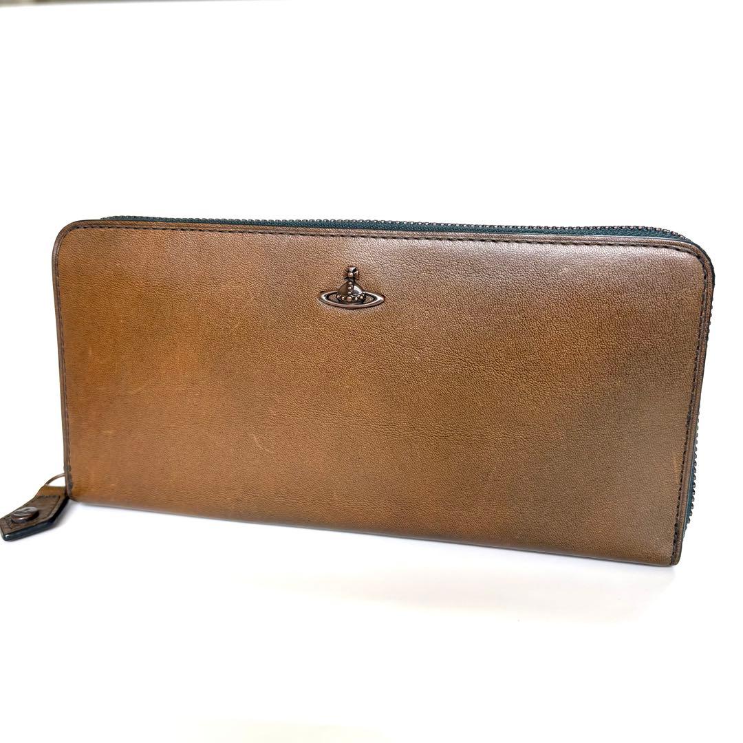 新品 ヴィヴィアン コッパー ラウンドファスナー長財布 グリーン 展示品 現行品