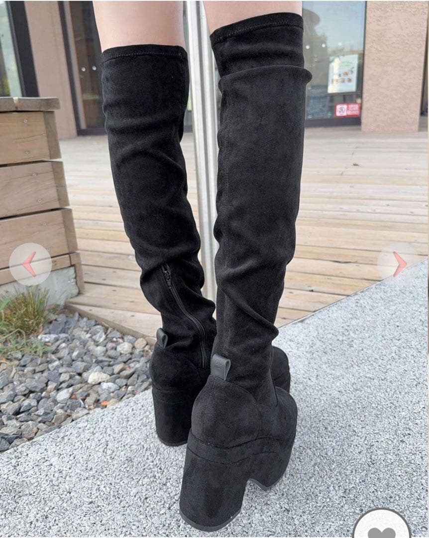 お値下けしました♡Cherimi 厚底スエードニーハイニーハイブーツ M