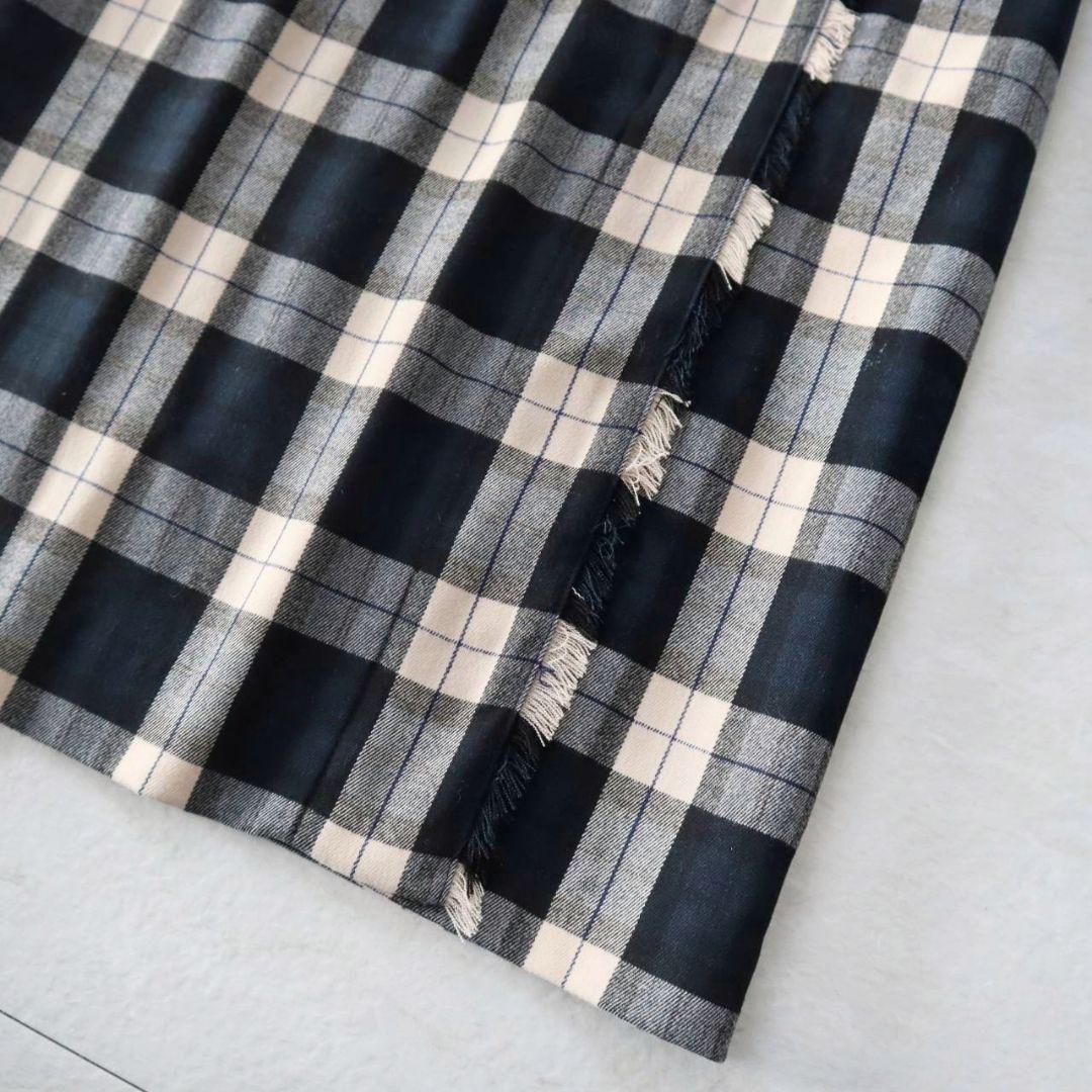 新品春色ブラックネイビーグレーアイボリーアーバンリサーチチェックペンシルスカート