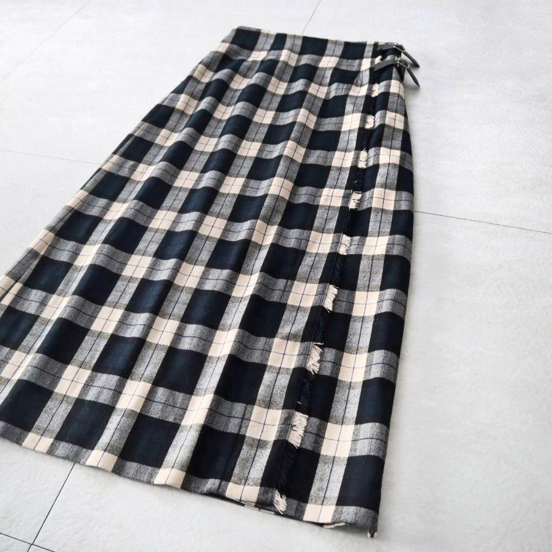 新品春色ブラックネイビーグレーアイボリーアーバンリサーチチェックペンシルスカート