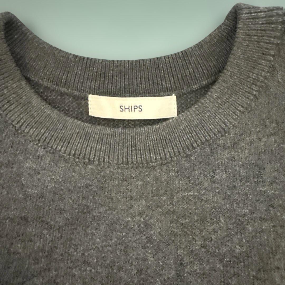 SHIPS 試着のみ　サガラ 刺繍 ロゴ ニット プルオーバー