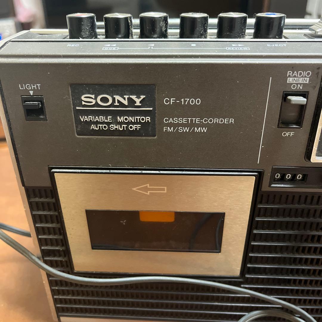 昭和レトロ　SONY CF-1700 カセットコーダー　日本製