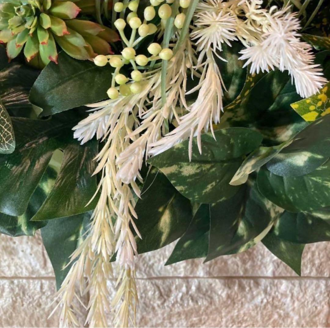 光触媒　人工観葉植物　ウォールグリーン　フェイクグリーン　壁掛け　402060@