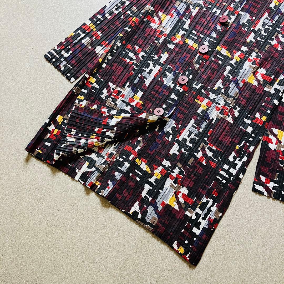 【美品✨Lサイズ】プリーツプリーズ ロングシャツ イッセイミヤケ