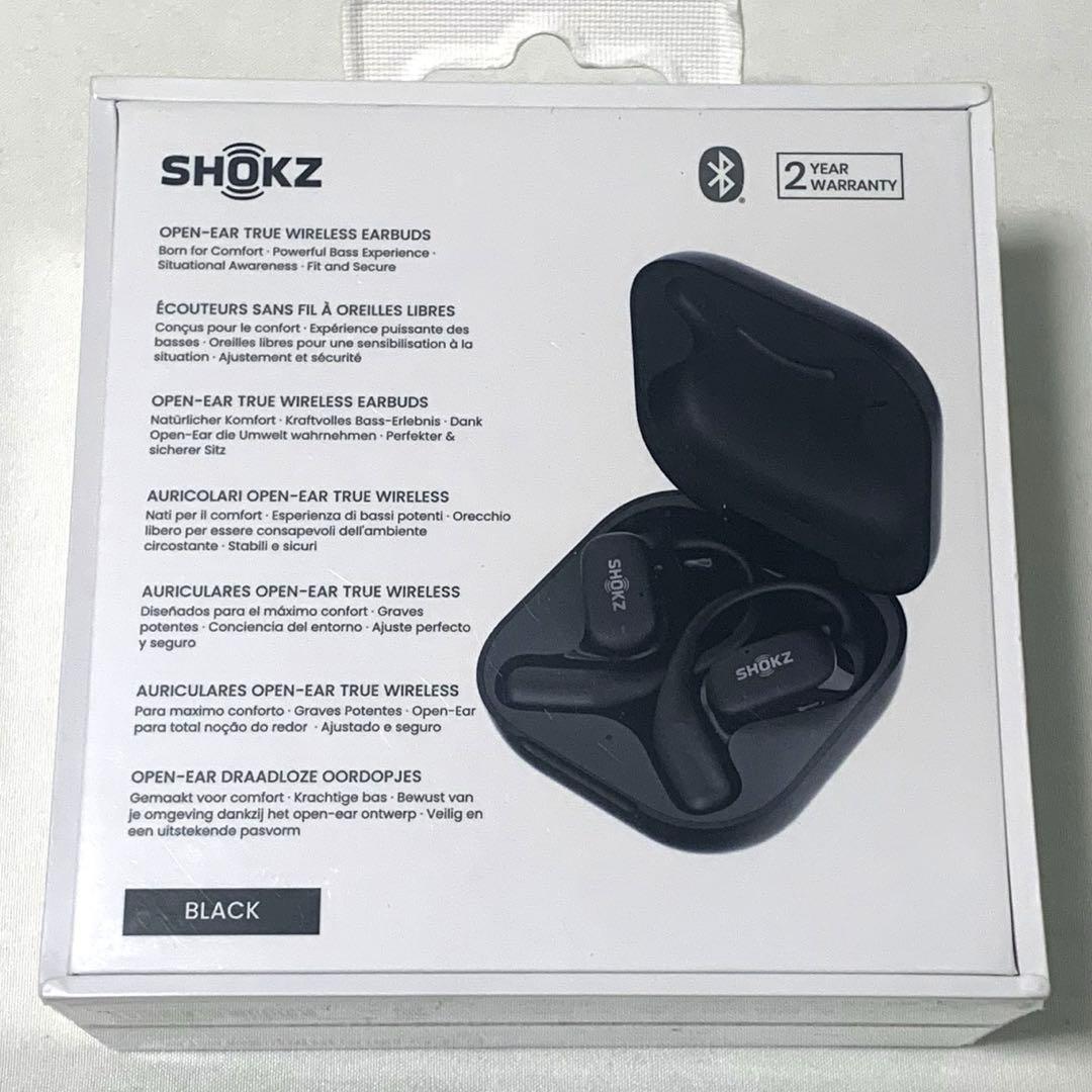 【新品未開封】SHOKZ OPENFIT ブラック ワイヤレスイヤフォン
