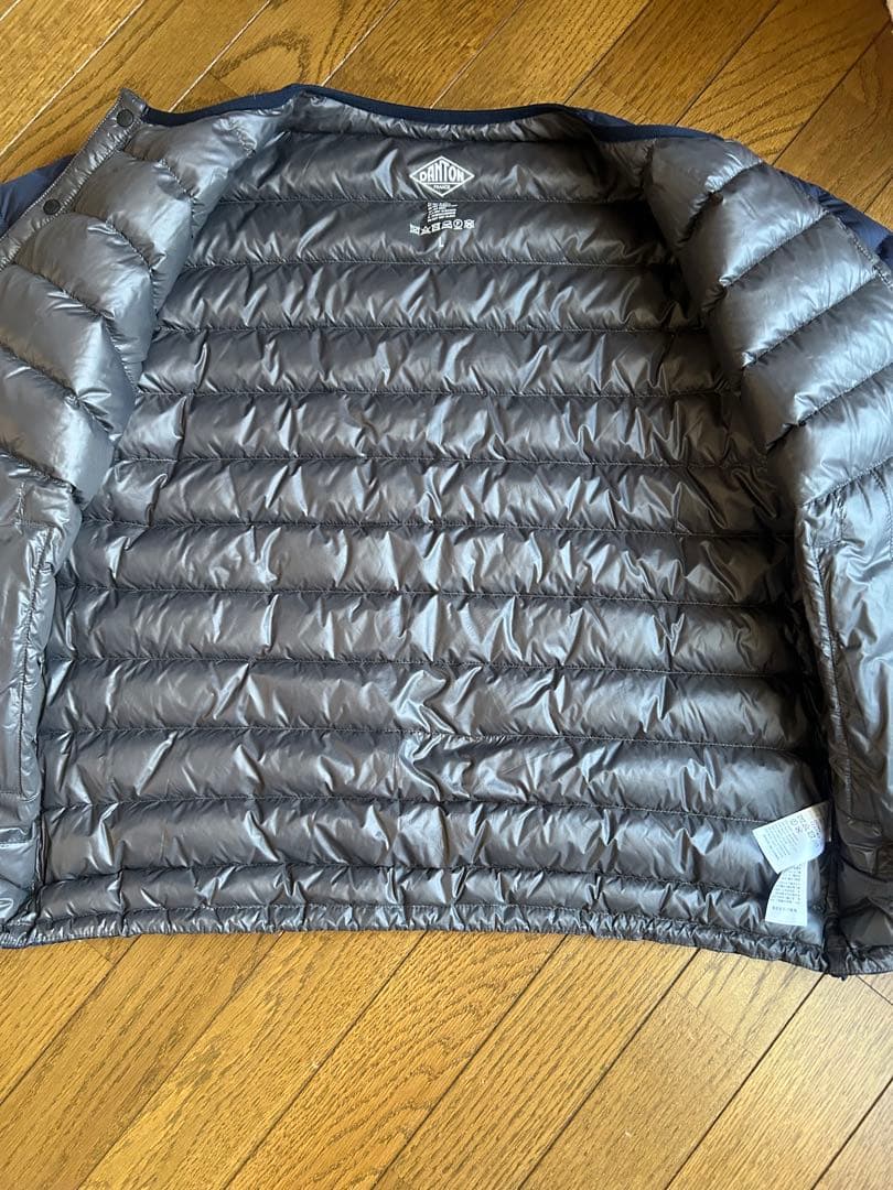 DANTON インナーダウン　ジャケット ネイビー　Lサイズ