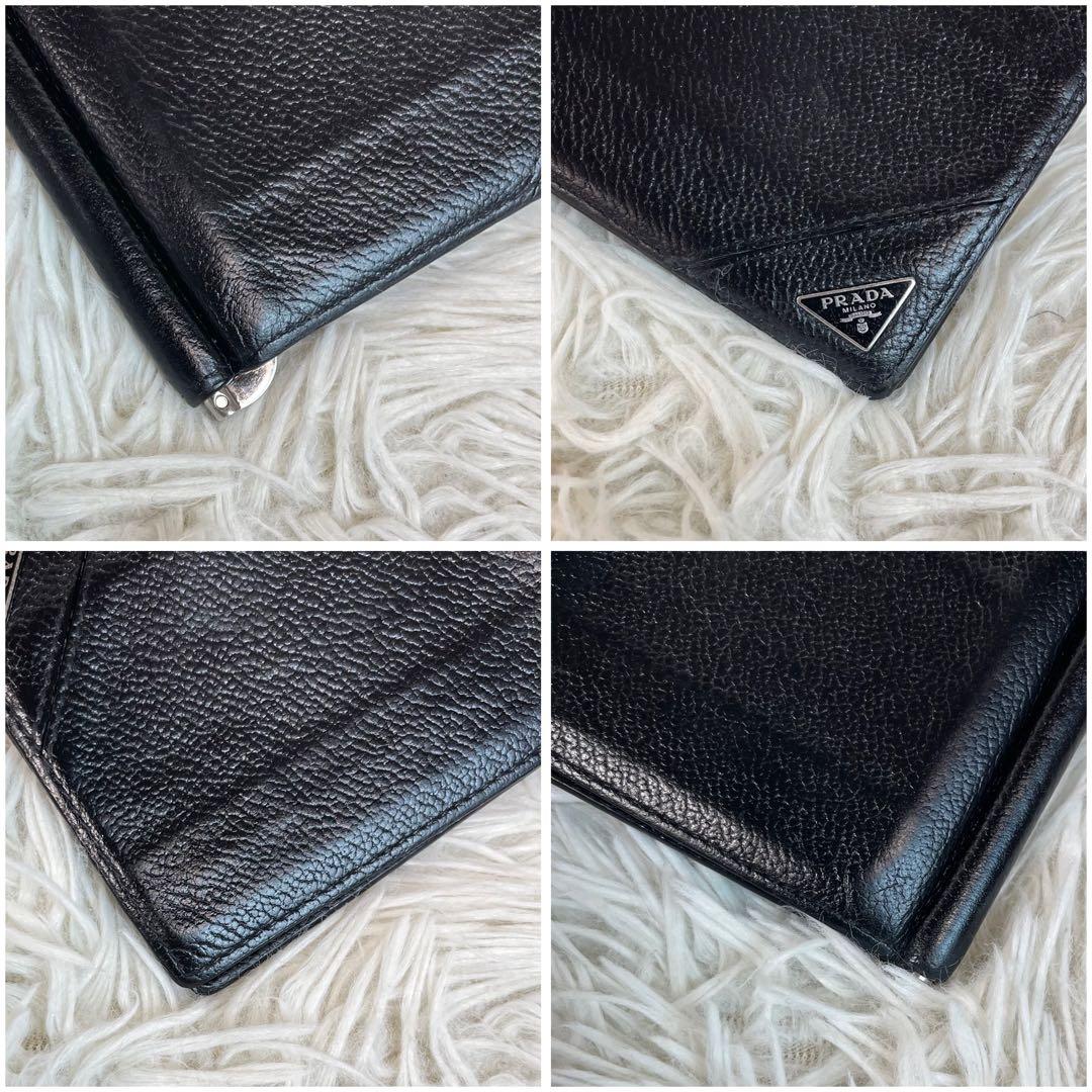 良品✨PRADA プラダ マネークリップ サフィアーノ トライアングル