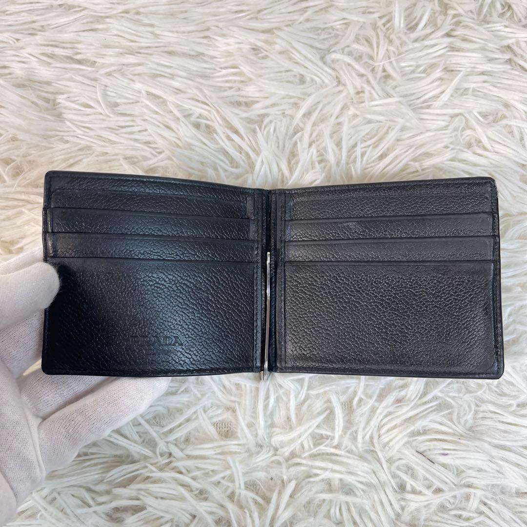 良品✨PRADA プラダ マネークリップ サフィアーノ トライアングル